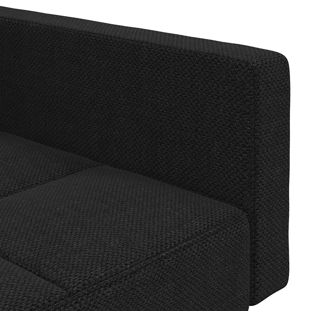 Divano letto | Sof¨¤ letto | Letto singolo a 2 Posti con 2 Cuscini Nero in Tessuto
