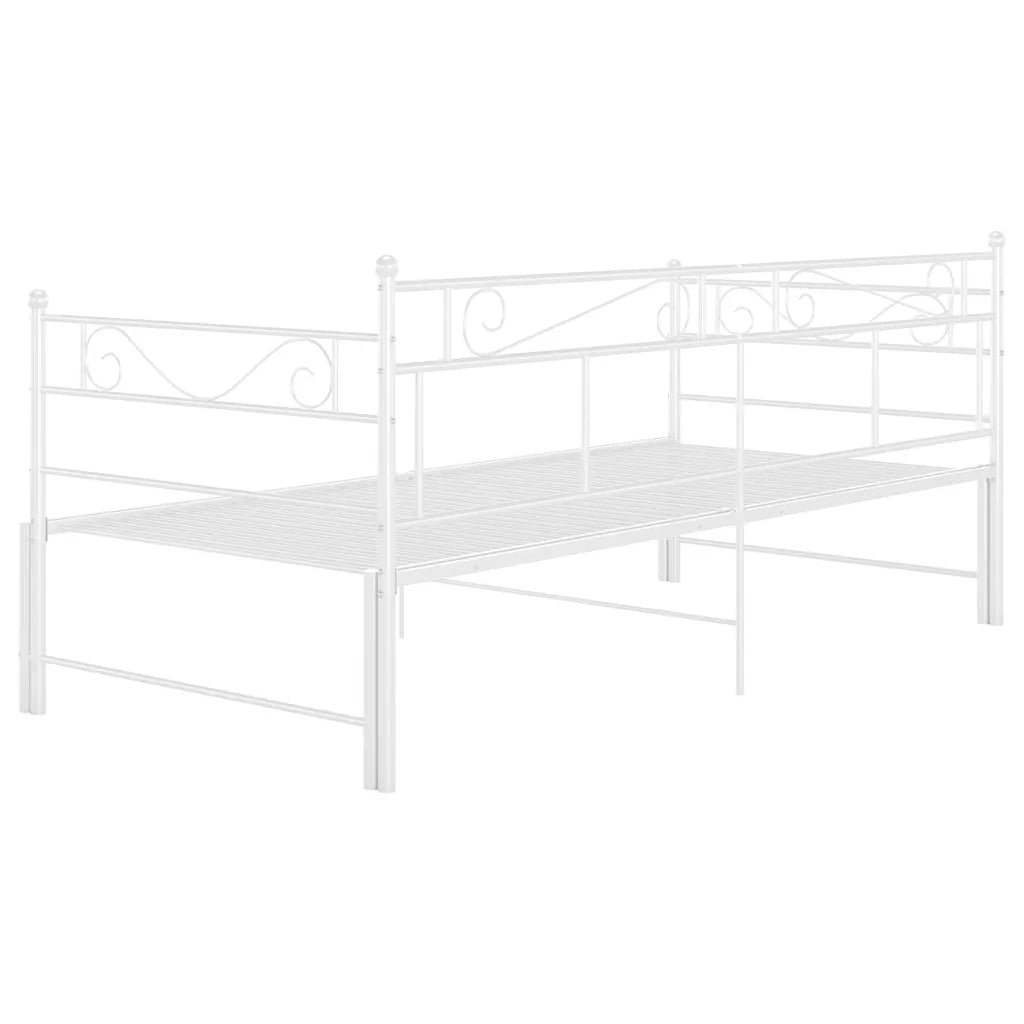 Telaio Divano Letto Estraibile Bianco in Metallo 90x200 cm 324771