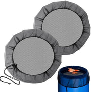 Raccolta Acqua Rete Regolabile - 85 cm di diametro - Protezione dalle Zanzare e dalle Foglie (Nero) - Set da 2