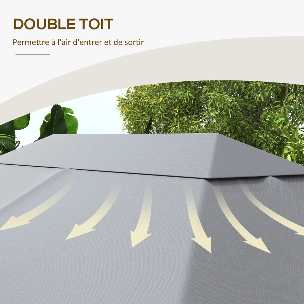 Tenda da giardino ¨C zephmum ¨C 3x4 m grigio chiaro
