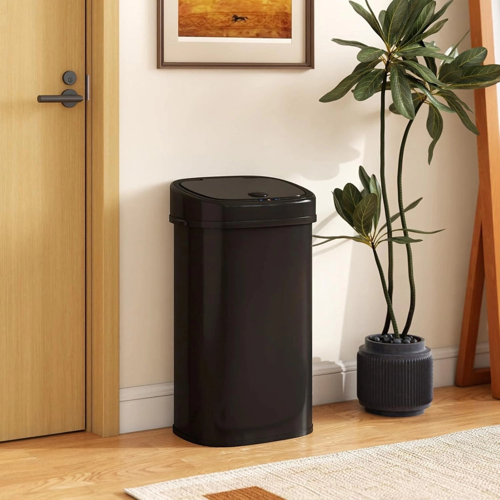 58L Pattumiera Differenziata, Cestino per la Spazzatura con Sensore di Movimento a Infrarossi e Design a Doppia Zona, Bidone Automatico Senza Contatto per Cucina, Ufficio e Soggiorno