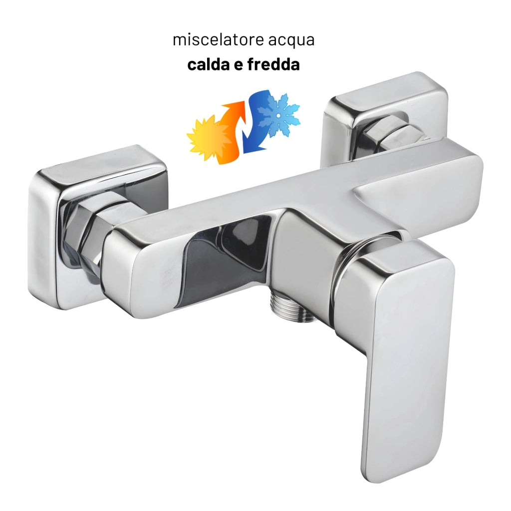Miscelatore esterno doccia francia rubinetto monocomando cromato ogomondo *** confezione 1