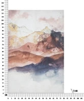 Stampa Dipinta Brown Mountain cm 80X3X120