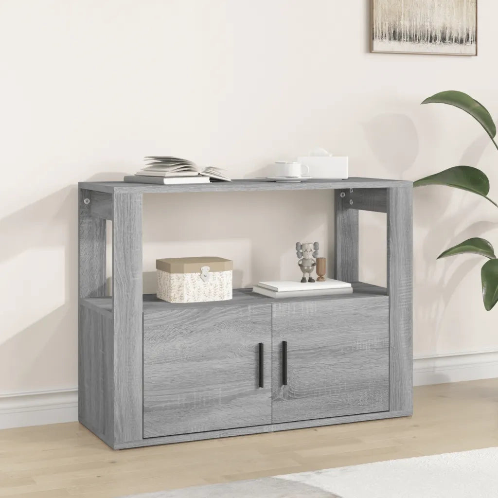 Credenza | Madia | Buffet da pranzo | Armadio da pranzo Grigio Sonoma 80x30x60 cm in Legno Multistrato