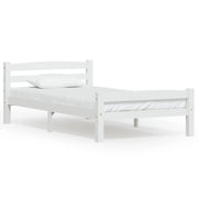 Letto singolo | Letto per adulti | Dormeuse Estraibile senza Materasso Bianca Legno Pino 100x200cm