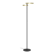 Piantana Minimal Castelpoto 1 Acciaio Ottone 2 Luci Led 28W 1850+1300Lm