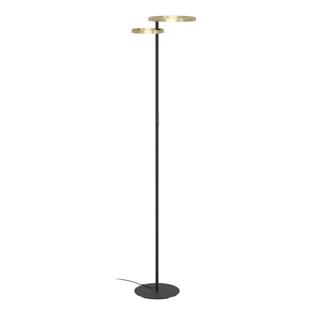 Piantana Minimal Castelpoto 1 Acciaio Ottone 2 Luci Led 28W 1850+1300Lm