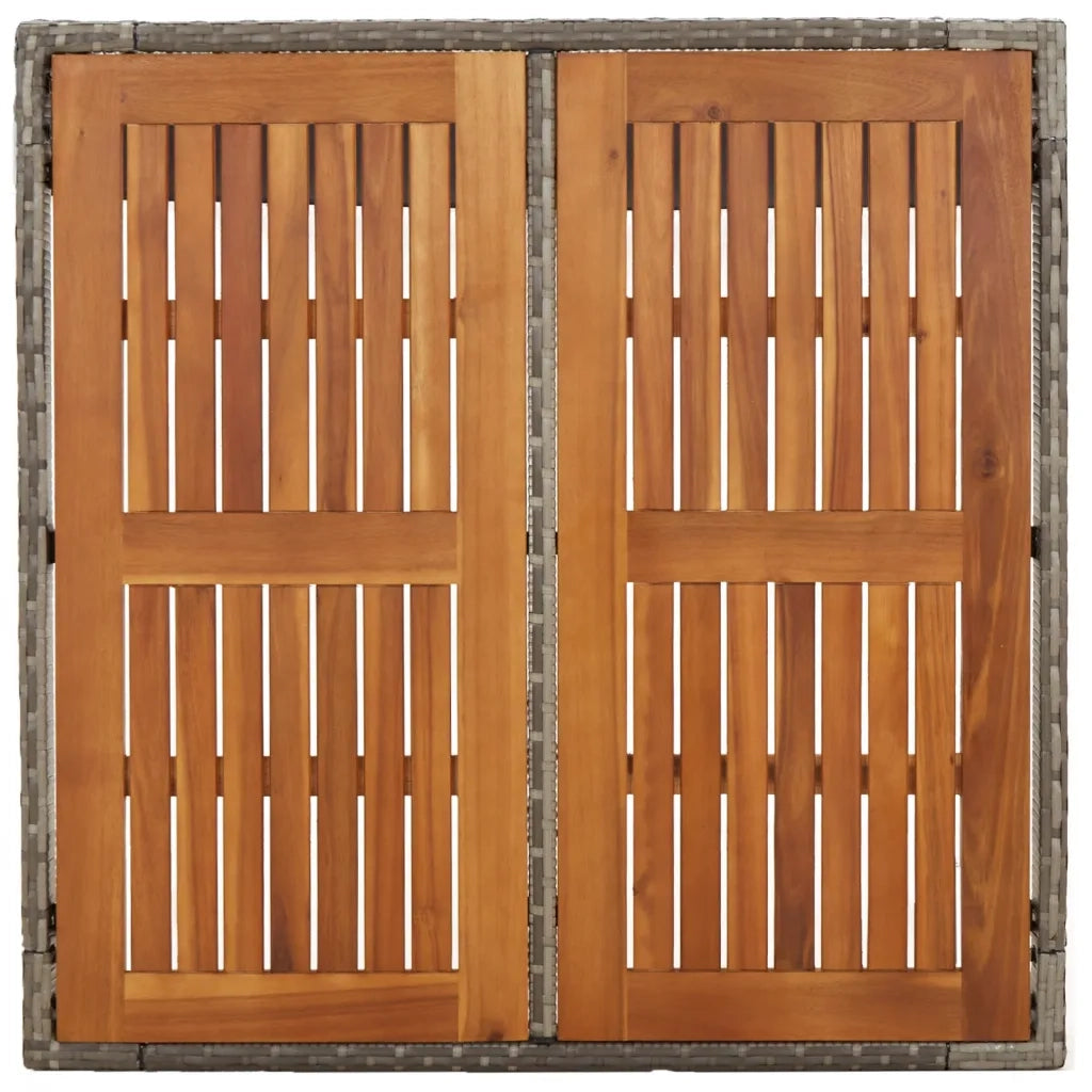 Set da Pranzo da Giardino 5 pz con Cuscini in Polyrattan Grigio 3184994