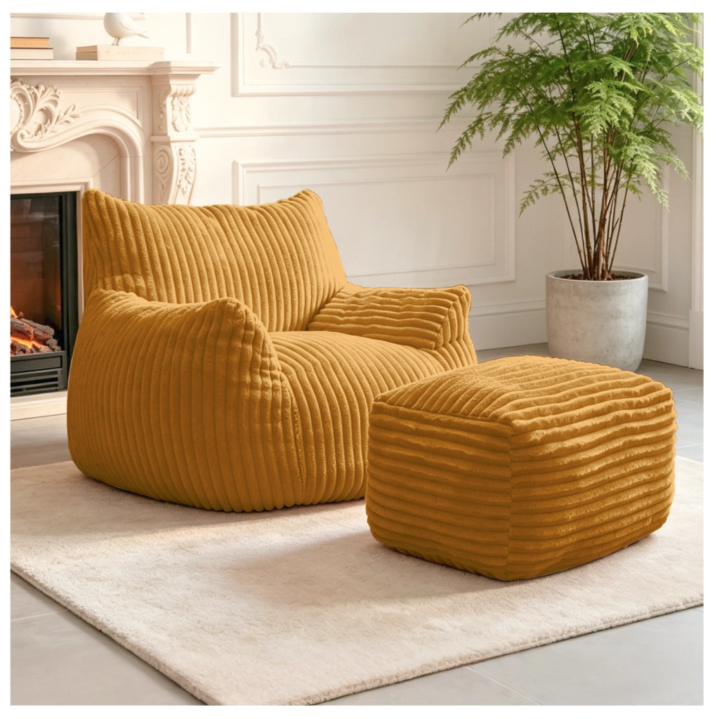 Pouf 54x54x35 cm con base stabile in flanella rosa