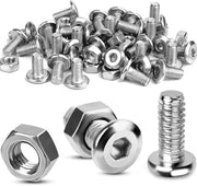 Set di viti e viti a testa piatta in acciaio inossidabile da 60 pezzi, M5 x 16mm.