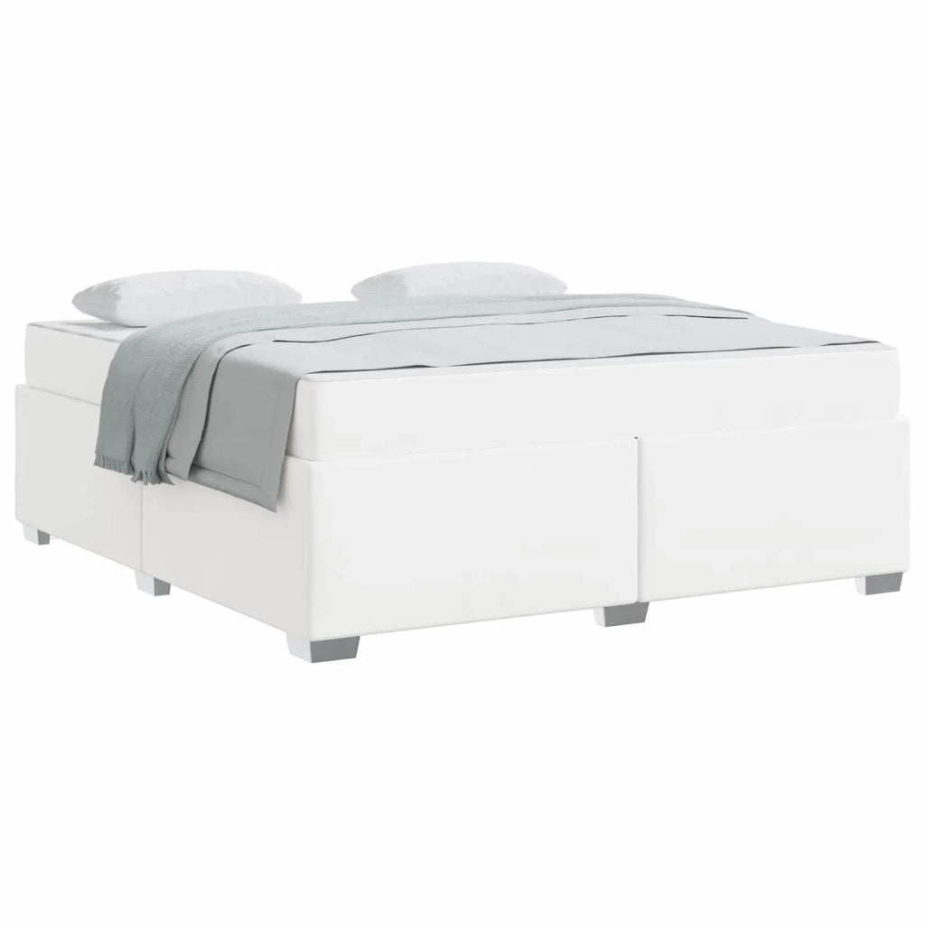 Struttura del letto con materasso Bianco 180 x 200 cm Tessuto 3399247
