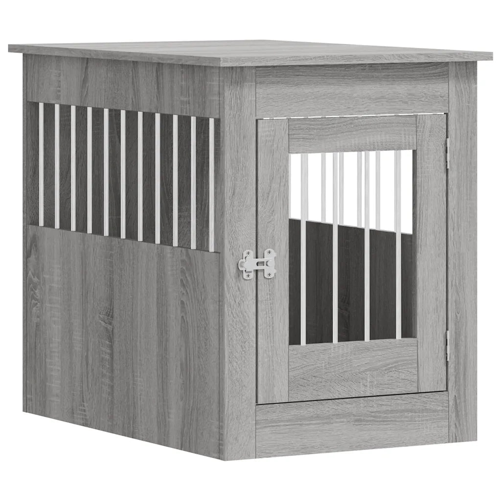 Gabbia Cani da Arredamento Grigio Sonoma 55x80x68cm Multistrato 838328