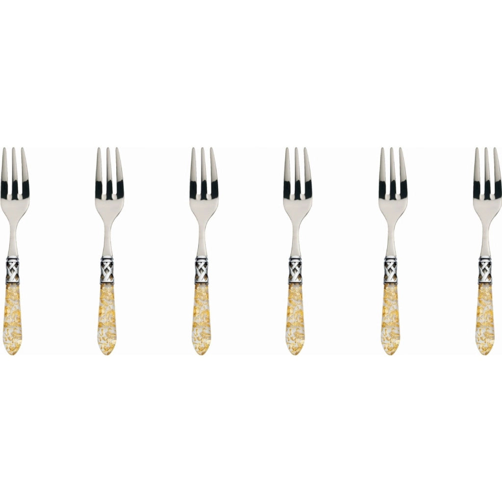 ALADDIN Ghiera Cromata, Posate Set 6 pz Dolce, Casa Bugatti