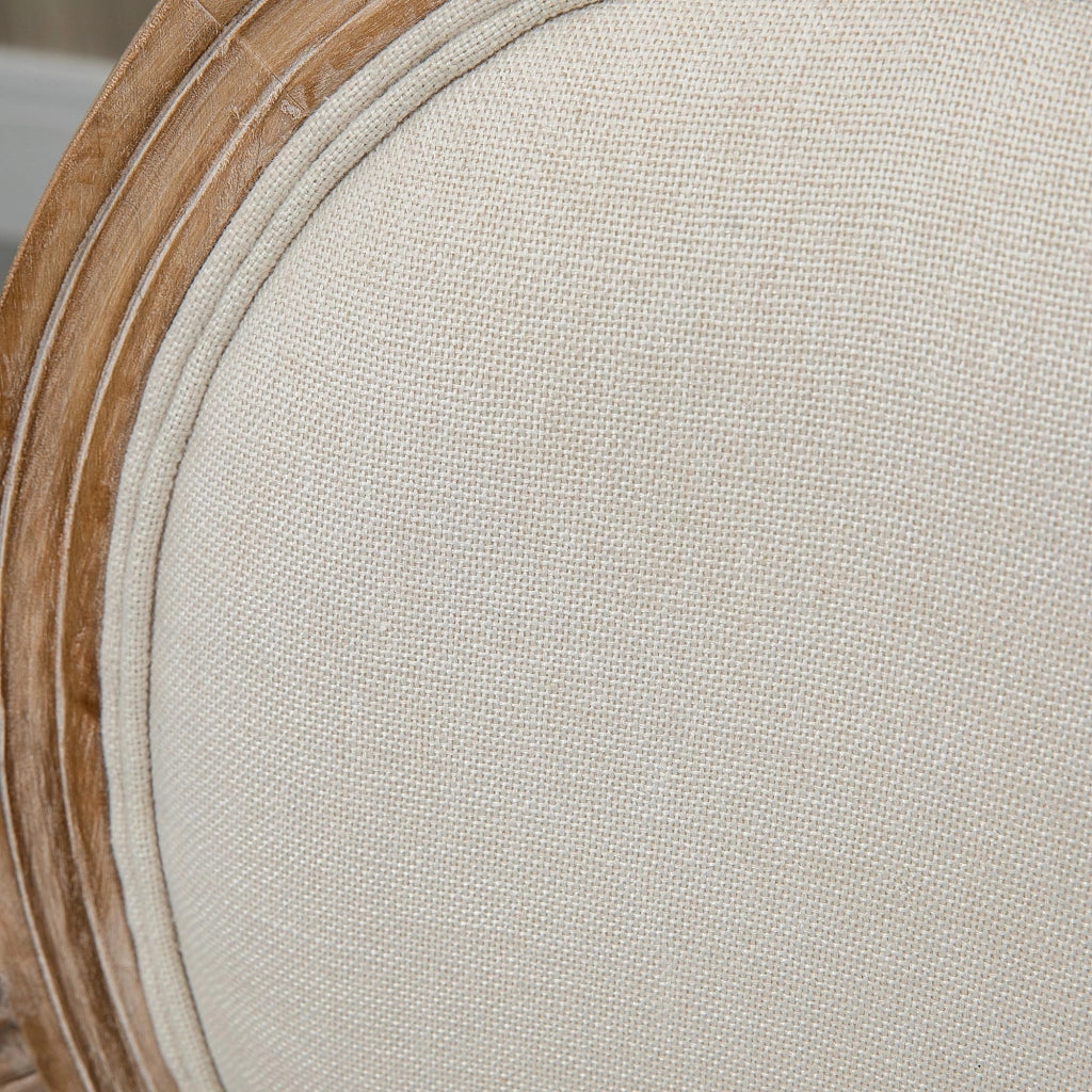 Sedia da Salotto Imbottita in Tessuto ¨C zephmum ¨C 56x56x96 Bianco Crema