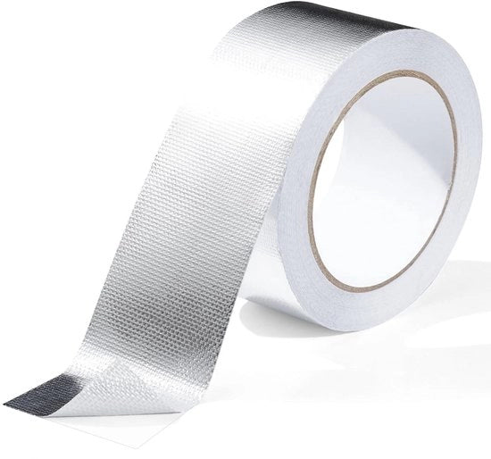 Nastro di alluminio, carta di alluminio, targa di urto, nastro, nastro di alluminio argentato, targa di urto in fibra di vetro, nastro adesivo per cavi e auto, 50 mm x 20 m