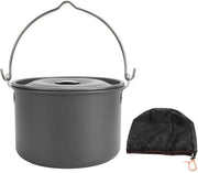Pentola Multifunzione con Grande Capacità - Materiale in Lega di Alluminio - Superficie Antiscivente - Portatile - Ideale per Cucina Esterna - Pentola da Cottura