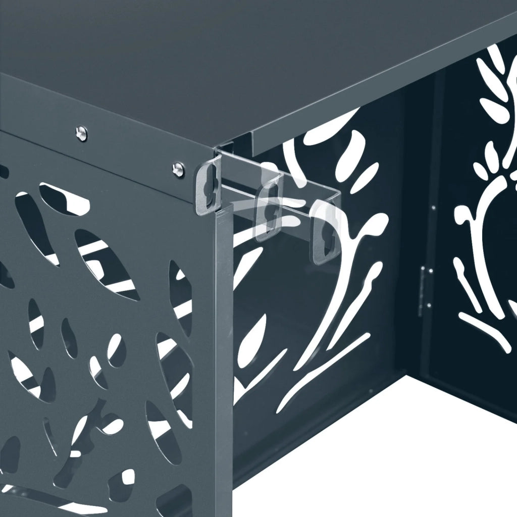 IDMarket - Copertura per climatizzatore in metallo grigio antracite LIS per protezione dell'unità esterna 95 x 48 x 80 cm
