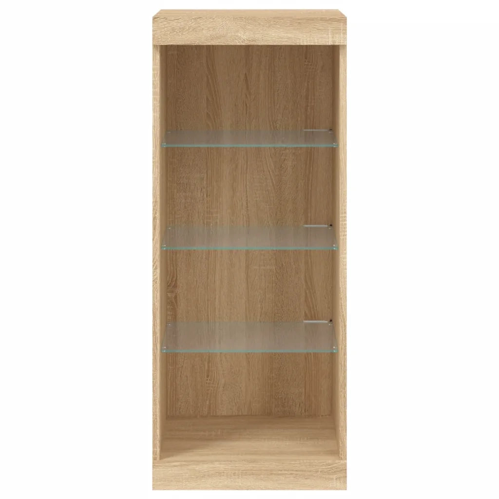 Credenza con Luci LED-Buffet-Armadio da cucina Rovere Sonoma 41x37x100 cm 870056