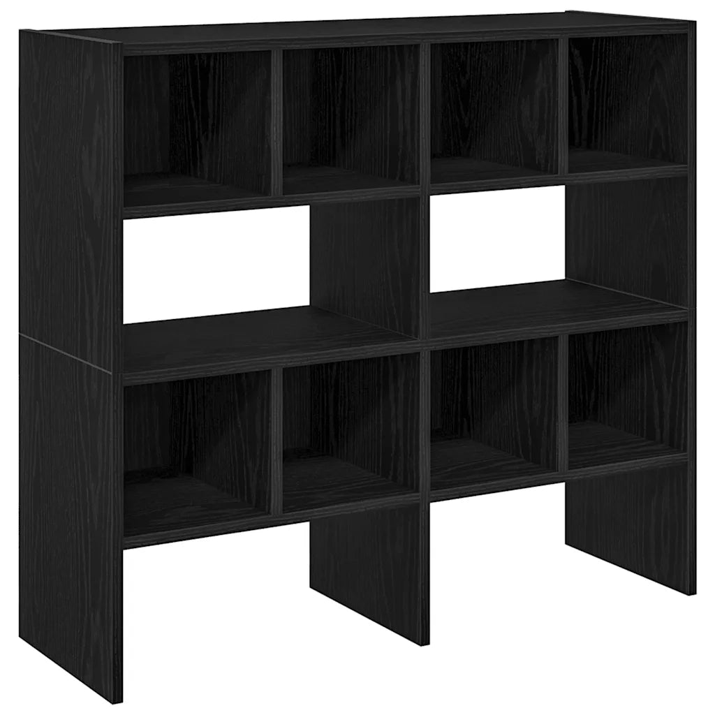 Scarpiere 2 pz Impilabili Rovere Nero 89,5x30x40 cm 858842