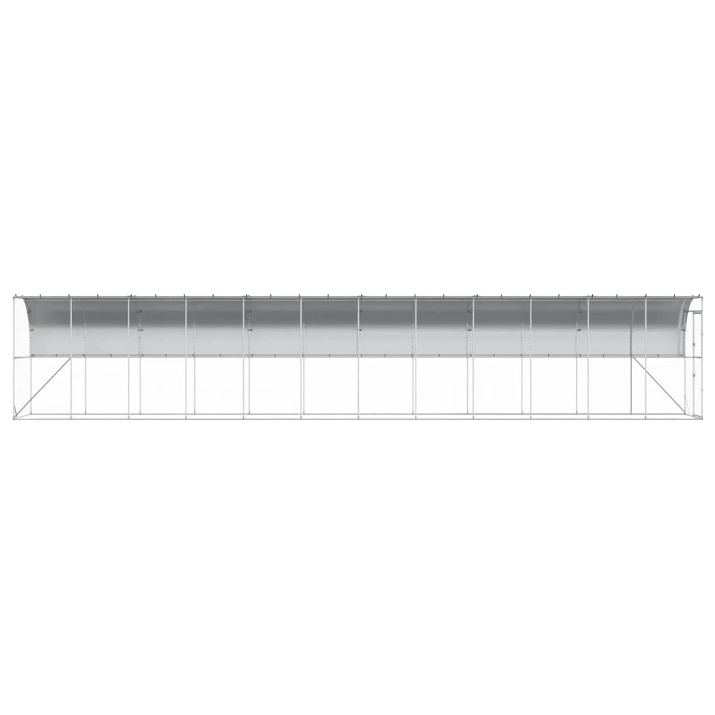 Gabbia per Polli Contro il Muro Argento 600 x 150 x 215 cm 3434725