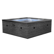 Piscina Spa Vasca Semi-Rigida 180x180x70 cm 6 Posti Riscaldamento Integrato Struttura in Schiuma NetSpa Celestia Grigio