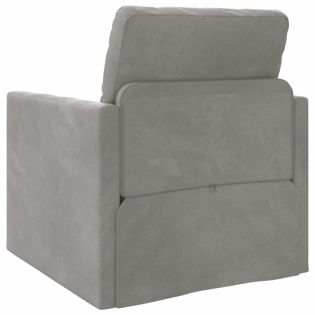 Divano letto Grigio chiaro 74 x 77 x 81 cm Velluto 4106612