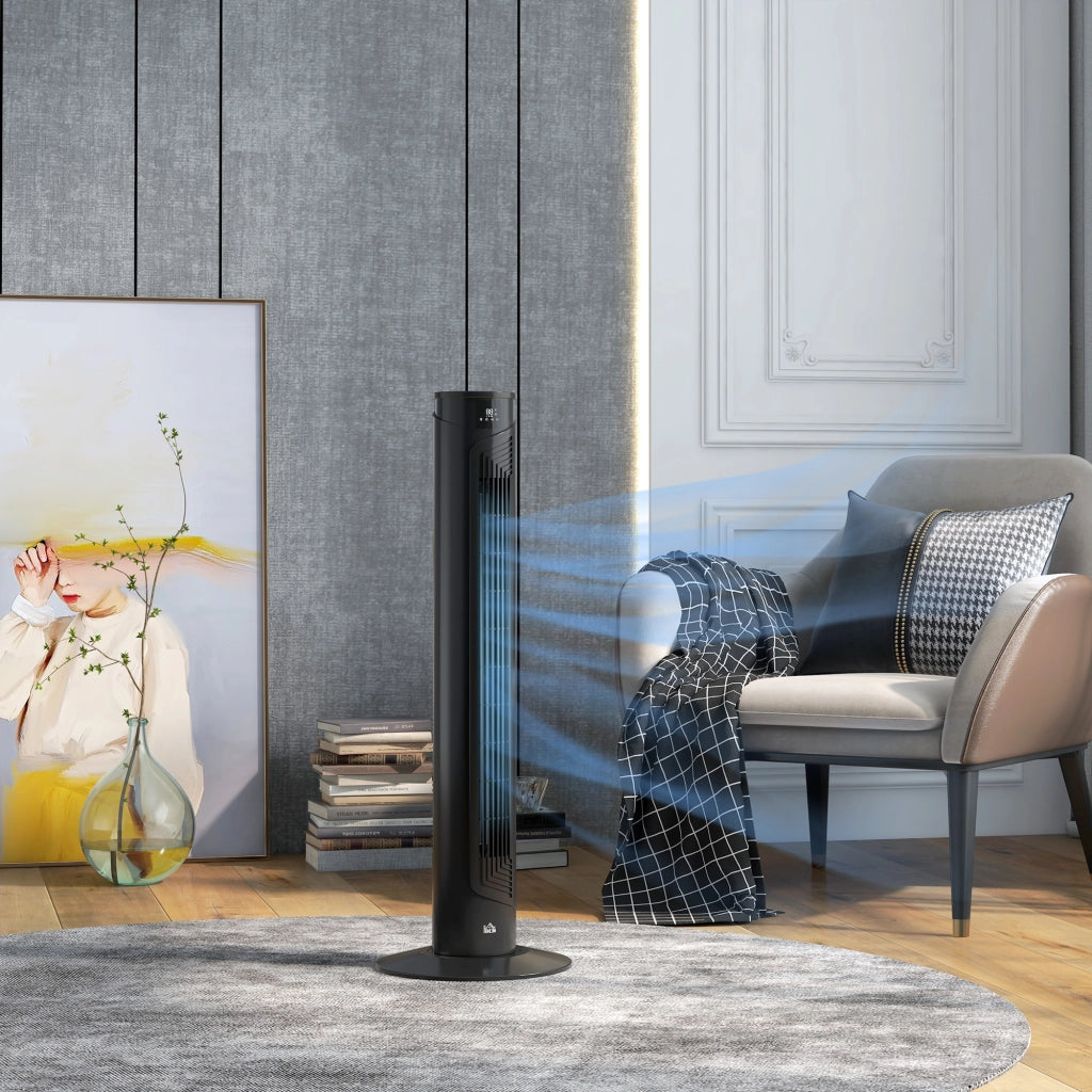 Ventilatore a torre con telecomando e timer ¨C zephmum ¨C 70¡ã oscillazione, 3 velocit¨¤, nero