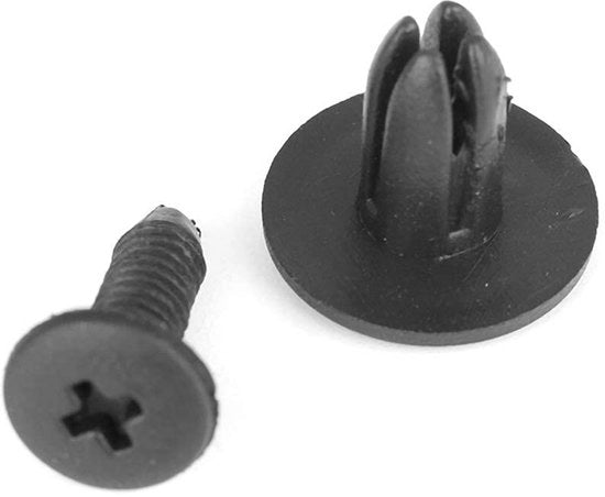 Kit di Clip per Bumper - 6mm - 100 pezzi - Clip per Clip per Bumper - Assortimento - Adatto per manutenzione auto