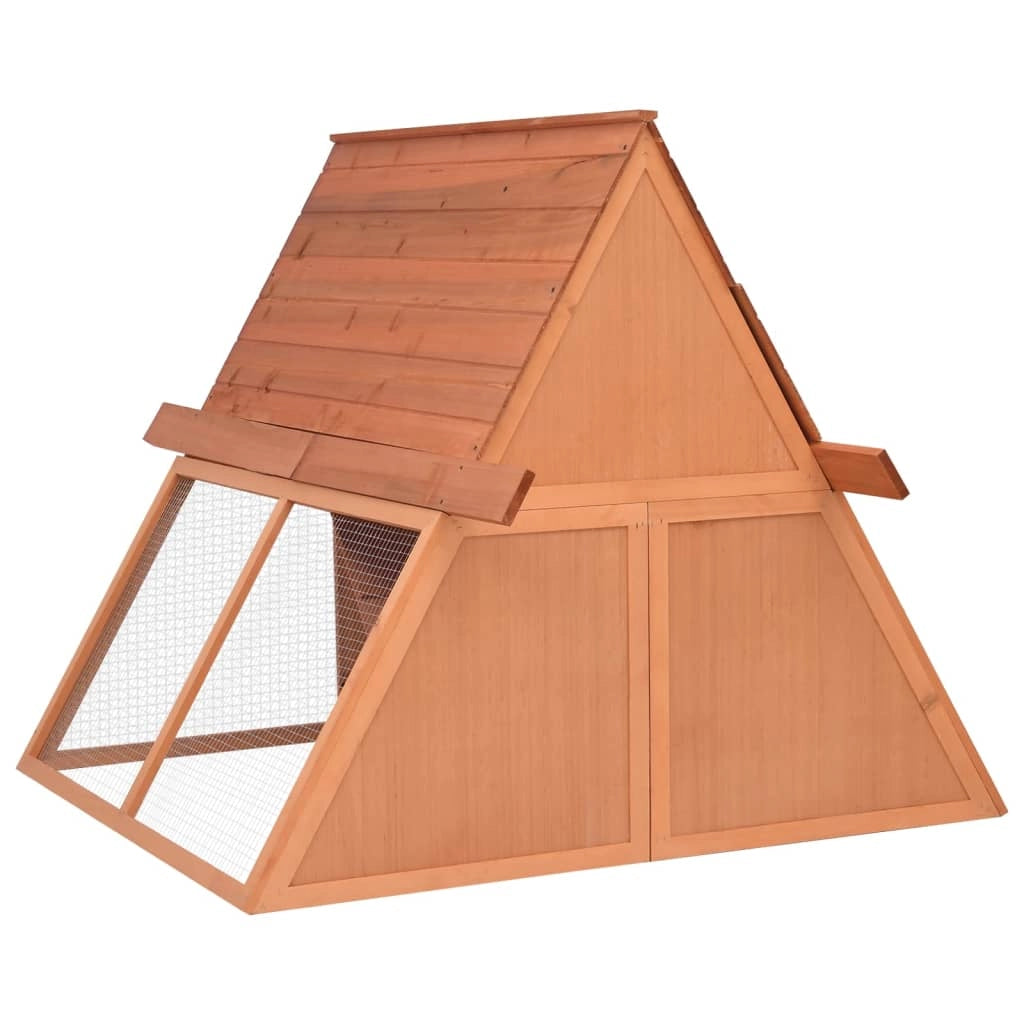 Conigliera 152 x 127 x 109,5 cm in legno massello di abete marrone 02_0041940