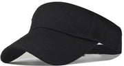 Ombrellone sportivo a cappello di cotone, parasole regolabile per uomini e donne - nero