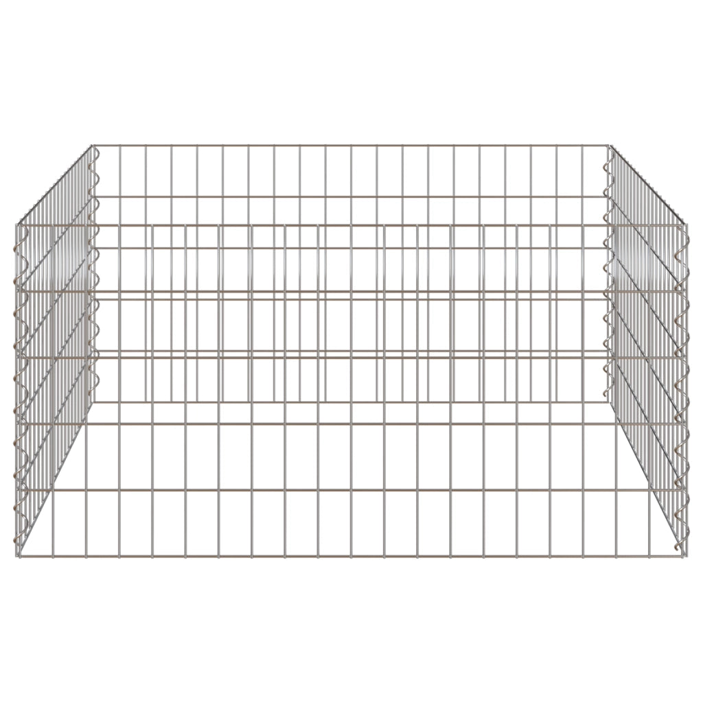 Compostiera da Giardino  100x100x50 cm in Acciaio Zincato Quadrata