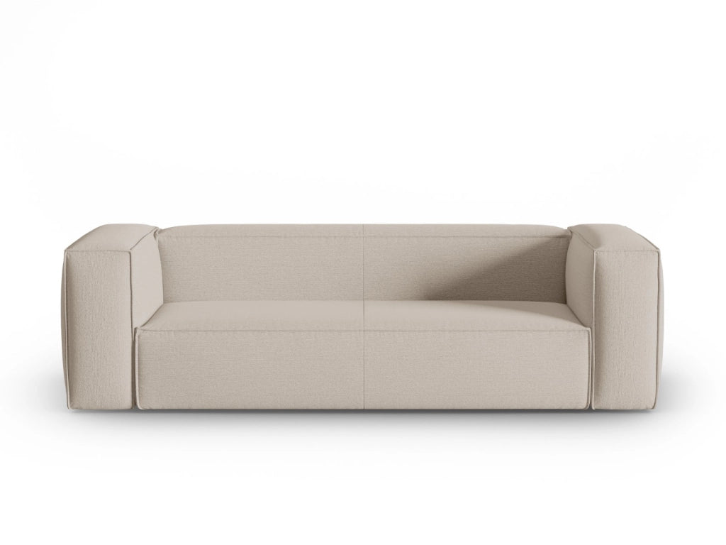 Cosmopolitan Design - Divano "Mackay" 4 posti in velluto strutturato beige 