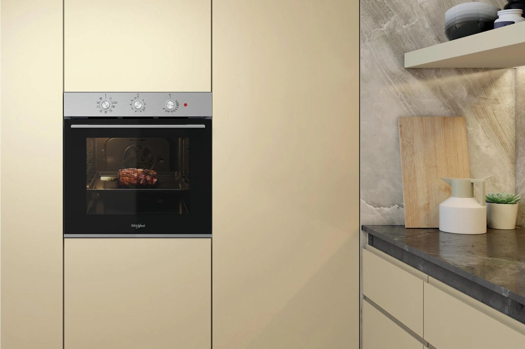 Whirlpool OMK38HU0X 71 L A Nero, Acciaio inox