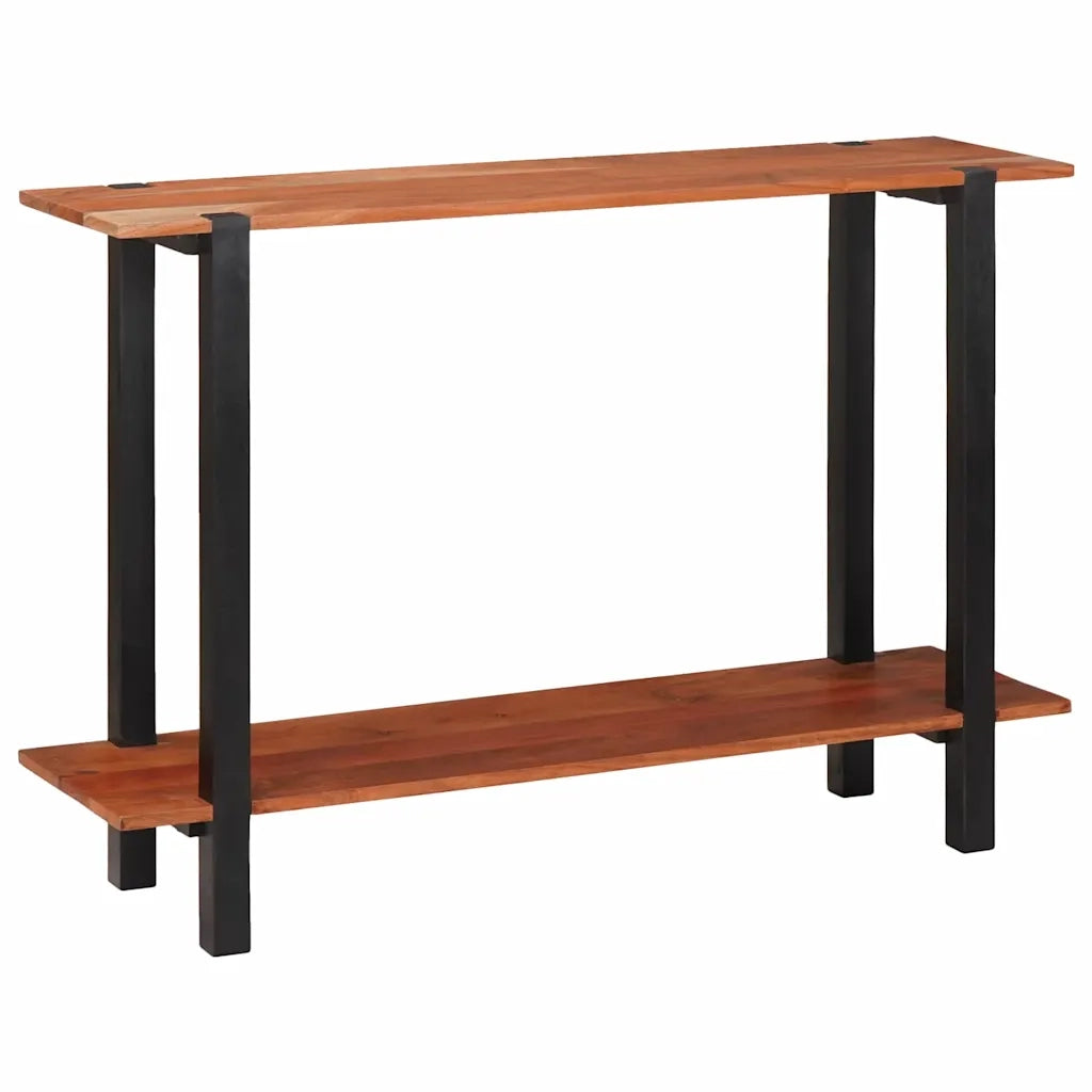 Tavolo consolle con lo scaffale Marrone e Nero 110 x 30 x 75 cm 4104003