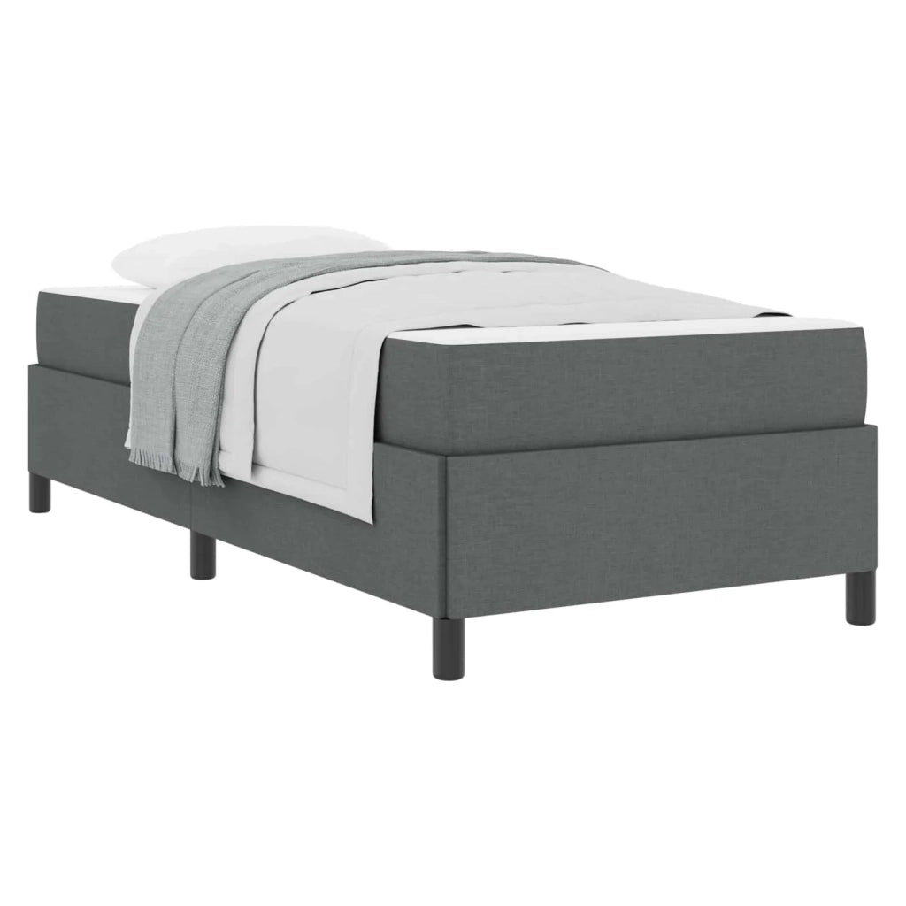 Letto a molle Grigio scuro 90 x 200 cm Tessuto