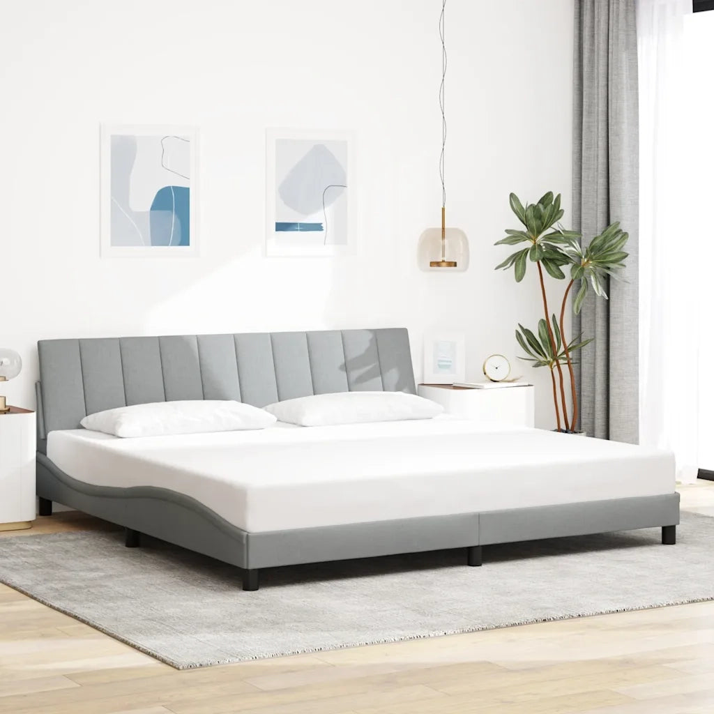 Giroletto senza Materasso Hanko Grigio Chiaro 200x200 cm Tessuto