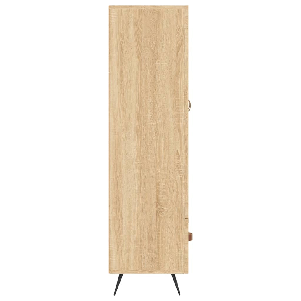 Buffet credenza cassettiera armadio mobile contenitore organizer cucina soggiorno salotto rovere Sonoma alto 69,5 x 31 x 115 cm legno ingegnerizzato marrone 02_0034088