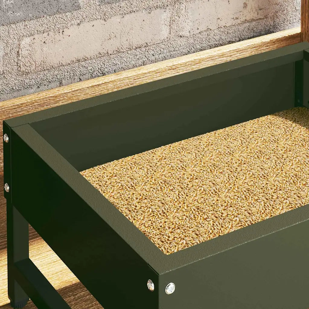 Mangiatore per Uccelli Verde oliva 80 x 28 x 13.5 cm CFW6309773