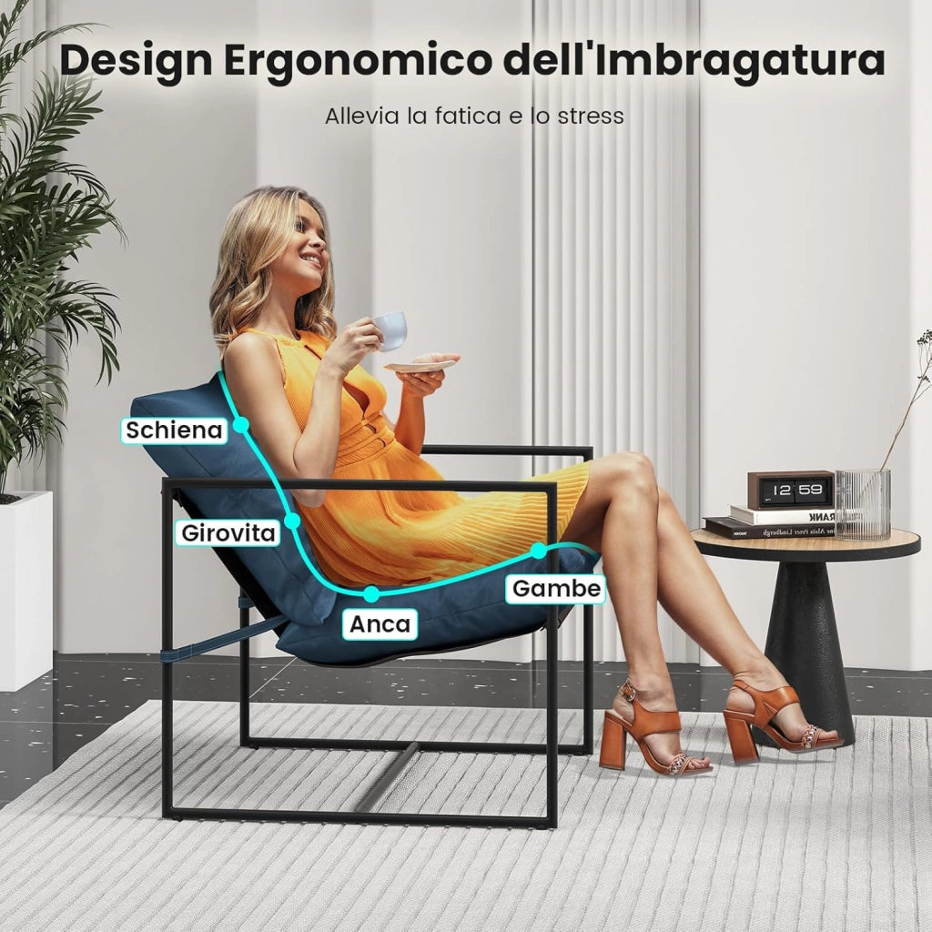 Set di 2 Sedie da Giardino, Poltrone da Esterno con Cuscini, Tessuto per Seduta e Telaio Metallico Robusto, Set di 2 Sedie in Tessuto Textilene, Portata 150 kg, per Giardino, Balcone