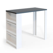 Vicco Tavolo da bar Bianco 57 x 117 cm con 3 scomparti
