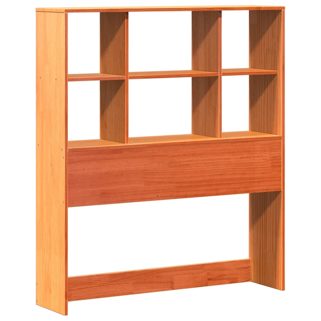 Letto Libreria senza Materasso Marrone Cera 75x190 cm in Pino 3322767