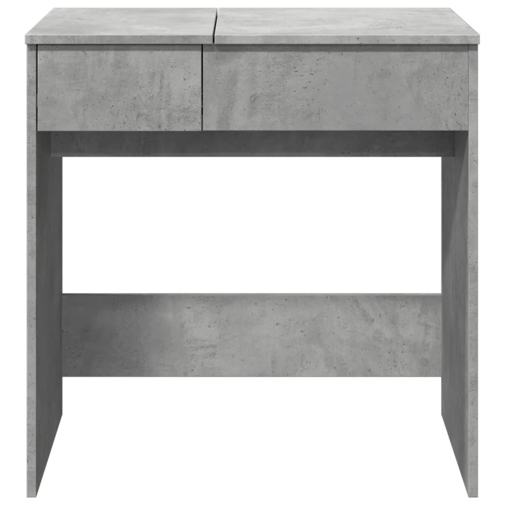 Toeletta | Tavolo da Trucco con Specchio Grigio Cemento 73x46,5x120 cm