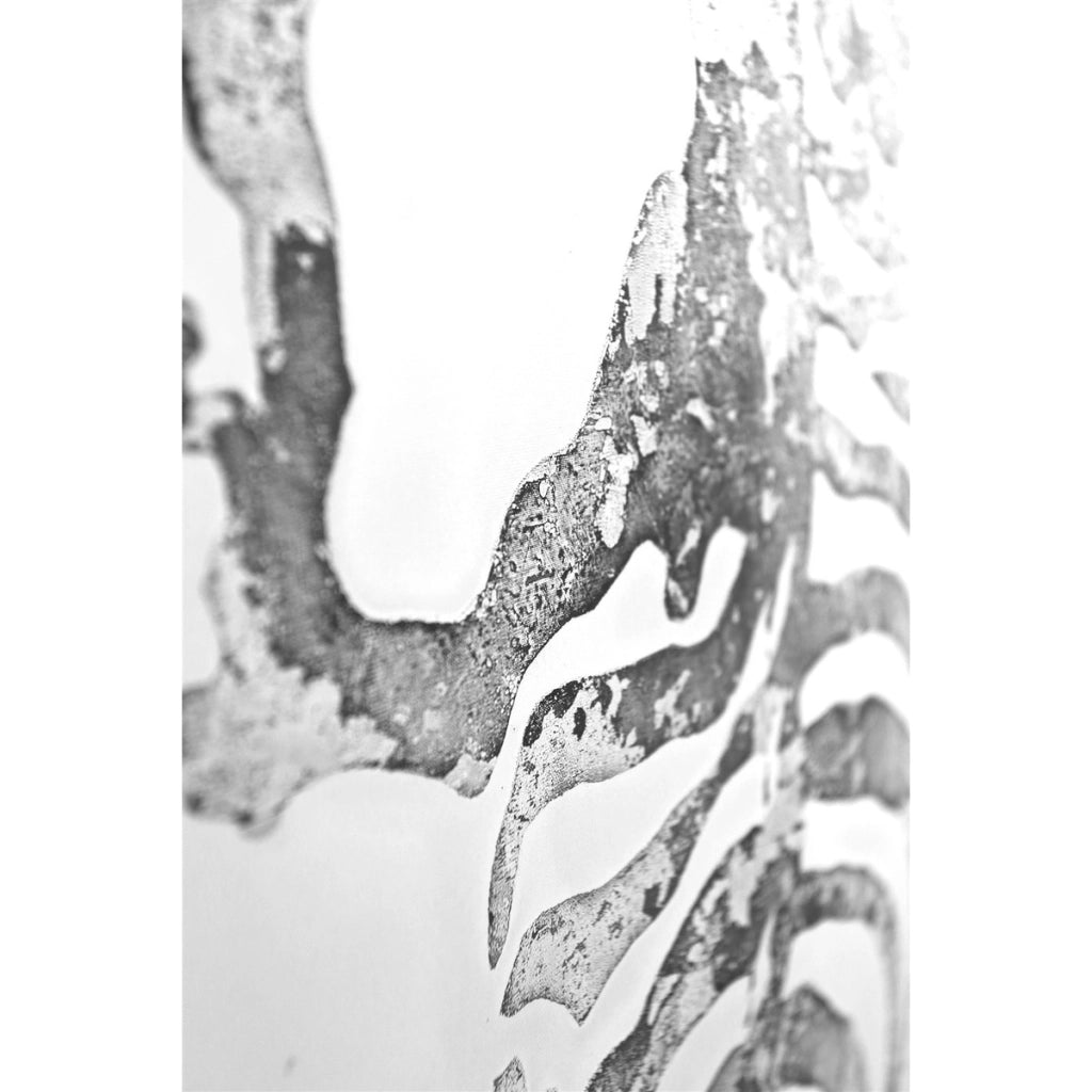 Quadro dipinto a mano Serengeti zebra e albero 50x150 olio su tela