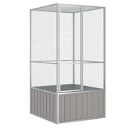 Gabbia per Uccelli Grigia 111x107x211,5 cm Acciaio Zincatocod mxl 103500