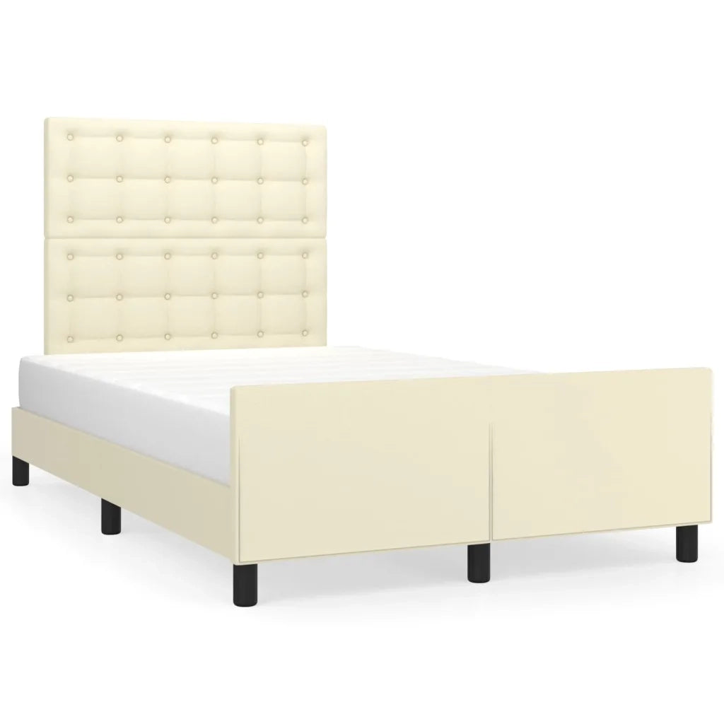 Giroletto con Testiera Crema 120x200 cm in Similpelle cod mxl 62185