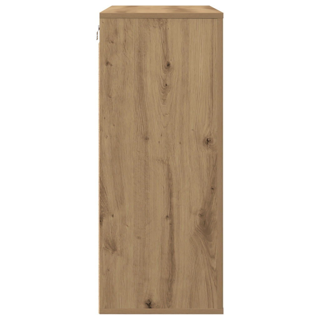 Mobile da Parete Rovere Artigianale 80x33x80 cm Legno Ingegnerizzato