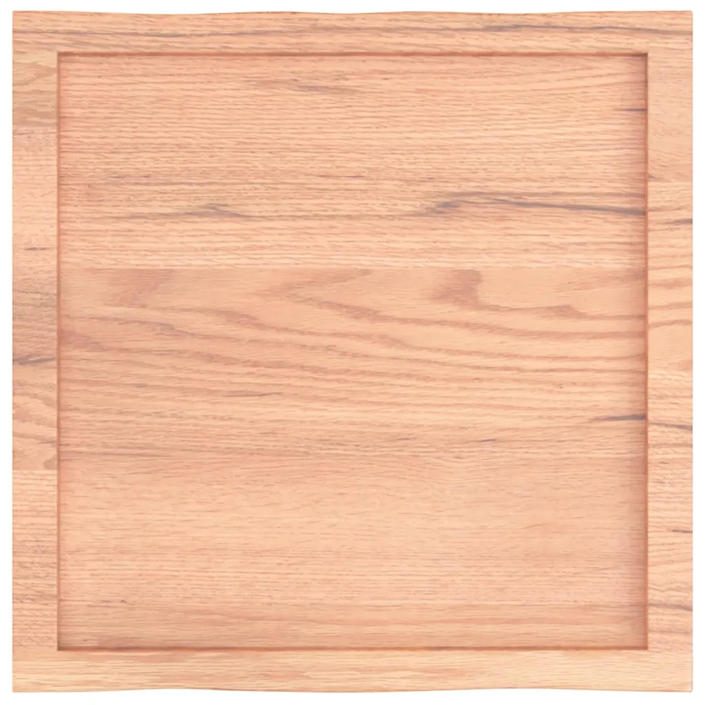 Piano Tavolo Marrone Chiaro 60x60x(2-4) cm Rovere Non Trattato