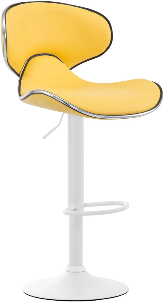 Sgabello Las Vegas V2 in similpelle giallo,bianco