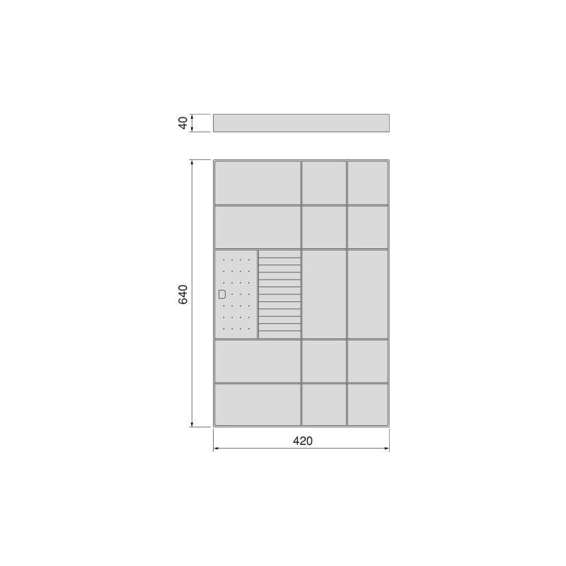 Telaio con guide a estrazione totale e chiusura morbida per accessori per armadi Quartz, 937-963mm, Alluminio e plastica