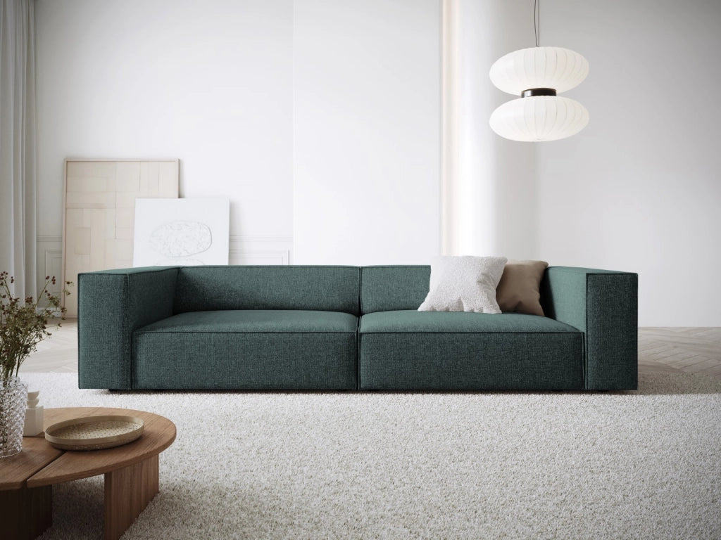 Cosmopolitan Design - Divano "Arendal" 4 posti in ciniglia petrolio 